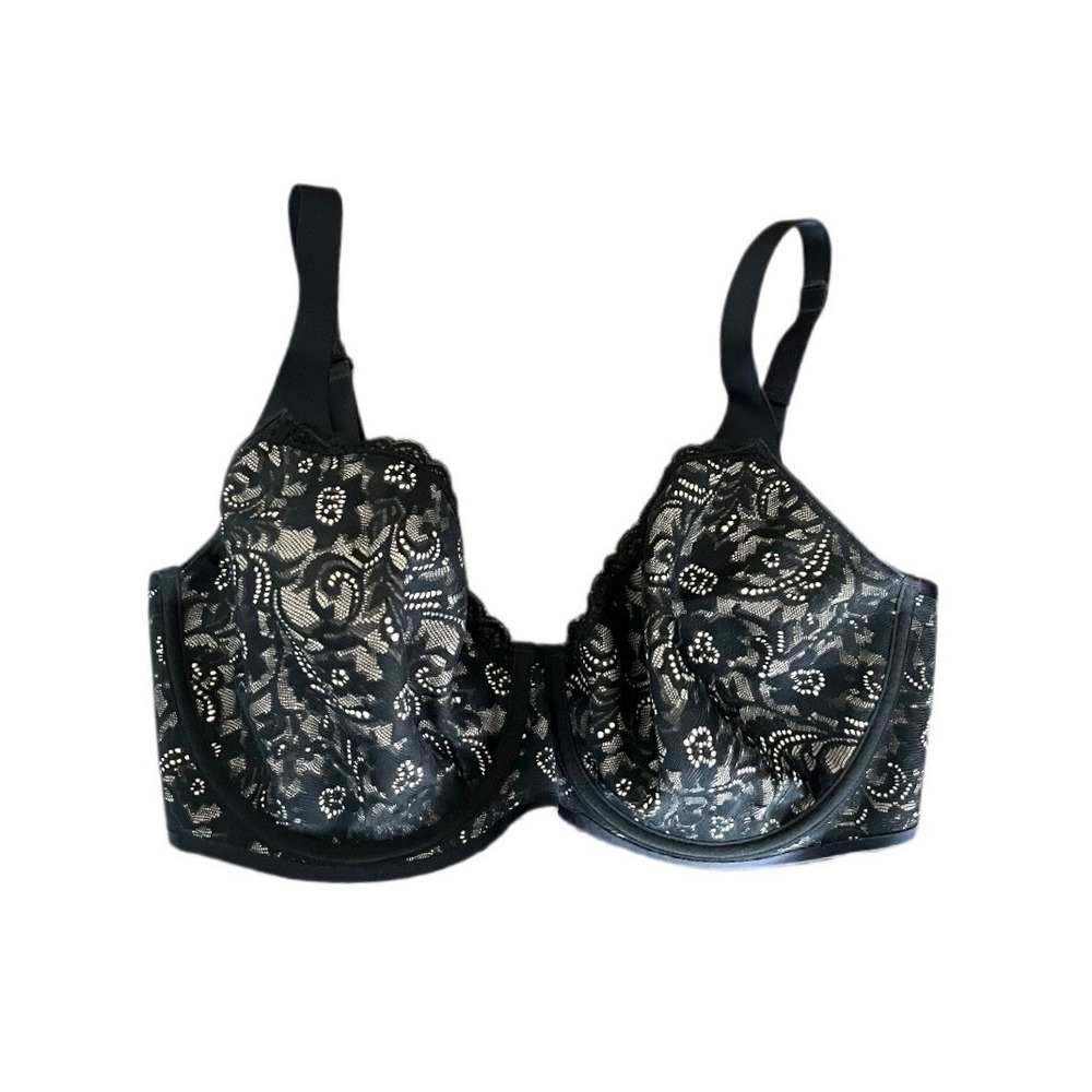 Soma Enticing Lift Full Coverage Bra Black Lace Underwire Size 32G